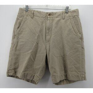 VINTAGE Banana Republic Shorts 36 Khaki Linen Blend Chino Safari Field